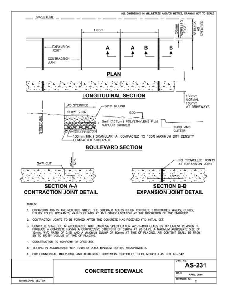 AS 231 Concrete Sidewalk PDF