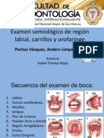 Semiologia de Region Labial Carrillos y Orofaringe