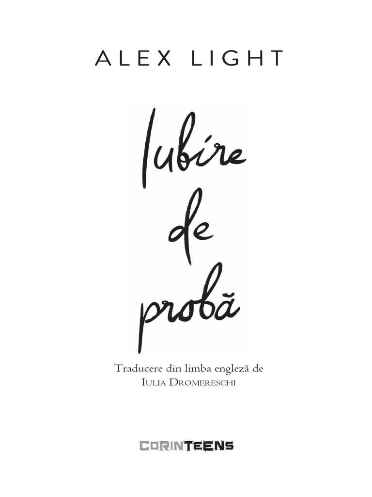 Iubire de Proba Alex Light PDF