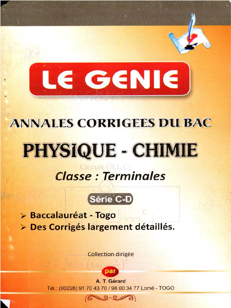 Annales Physique chimie Terminale S Pdf Annales Physique-Chimie Tle S Togo | PDF
