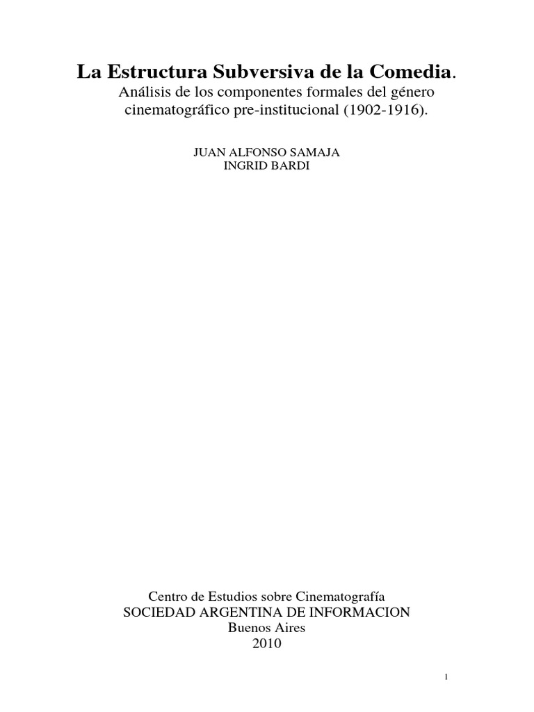 La Estructura Subversiva de La Comedia | PDF