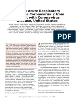 Severe Acute Respiratory Syndrome Coronavirus 2 From Patient With Coronavirus Disease, United States