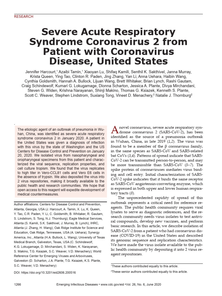 Severe Acute Respiratory Syndrome Coronavirus 2 From Patient With ...
