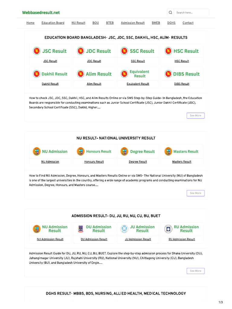 Web based result pdf