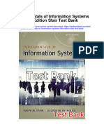 Fundamentals of Information Systems 9th Edition Stair Test Bank