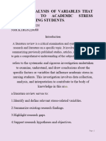 Defining Literature Review and Various Factors Affecting Nursing Students