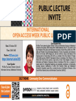 DUT Open Access Week - Public Lecture Invite - 25OCT2023 12h00 To 13h00
