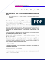 Emite Protección Civil Estatal Aviso Preventivo Ante Presencia de Lluvias para Este Martes