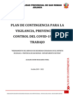 Plan de Vigilancia Prevencion y Control Del Covid 19 en El Trabajo