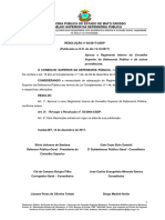 Resolução Nº 92-2017-CSDP - Regimento Interno Do CSDP Com Alterações Resoluções 108-2019, 114-2019 e 138-2021 - IMPRENSA