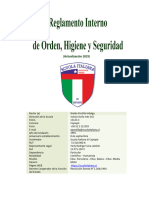 Reglamento Interno Scuola Italiana Di Copiapó - Actualizado