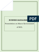 Business Management On HUL Macro Environment
