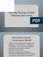 Nursing Theories of Hall, Newman and Levine