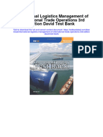 International Logistics Management of International Trade Operations 3rd Edition David Test Bank