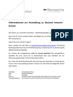 !!!!1. Mariaspring Und Kursinformationen - NEU