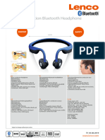 Bone Conduction Bluetooth Headphone: BCH-1000BU