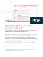 September 2023 IBCLC Examination Candidate Dashboard