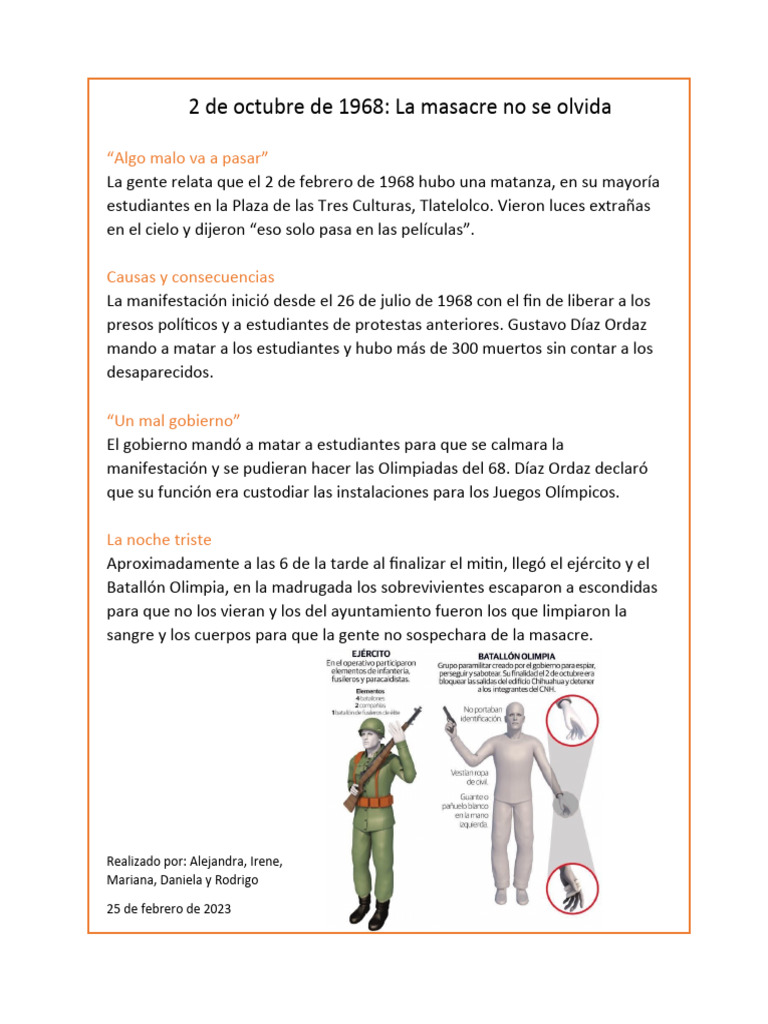2 De Octubre De 1968 Pdf
