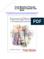 International Monetary Financial Economics 1st Edition Daniels Test Bank