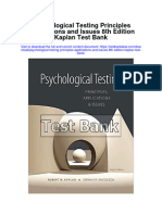 Psychological Testing Principles Applications and Issues 8th Edition Kaplan Test Bank