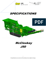 McCloskey J50 Technical Specification