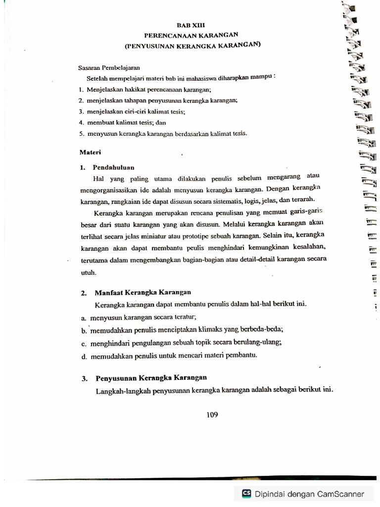 Penyusunan Kerangka Karangan | PDF