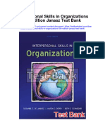 Interpersonal Skills in Organizations 5th Edition Janasz Test Bank
