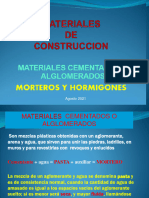 MORTEROS Y HORMIGONES Agosto