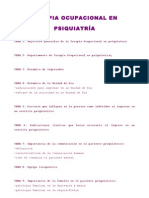 Terapia Ocupacional en Psiquiatría