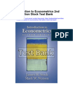 Introduction To Econometrics 2nd Edition Stock Test Bank