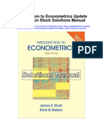 Introduction To Econometrics Update 3rd Edition Stock Solutions Manual