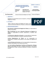 PL-DNRT-001 Politica de Recepcion y Entrega Ante RT V.0