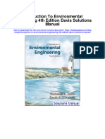 Introduction To Environmental Engineering 4th Edition Davis Solutions Manual