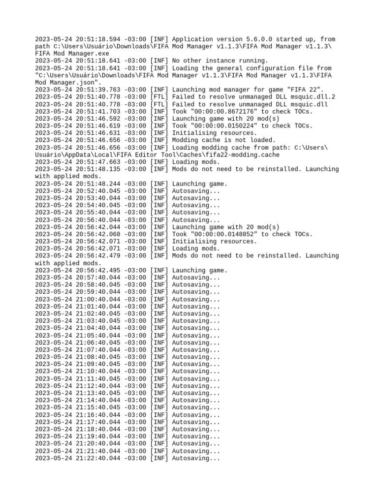 FIFA Mod Manager v1.1.3 Logs | PDF | Microsoft Windows | Information ...