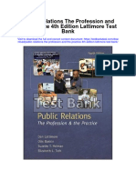 Public Relations The Profession and The Practice 4th Edition Lattimore Test Bank