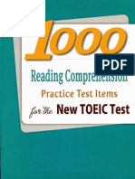 1000 Reading Comprehension Practice Test Items for the New TOEIC Test