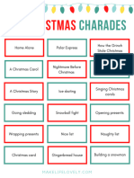 Christmas Charades Game