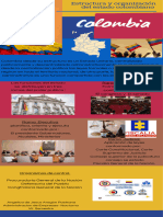 Infografia Colombia Collage de Fotos Azul Amarillo