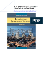 Introduction To International Economics 3rd Edition Salvatore Test Bank