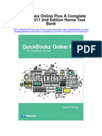 Quickbooks Online Plus A Complete Course 2017 2nd Edition Horne Test Bank