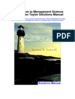 Introduction To Management Science 11th Edition Taylor Solutions Manual