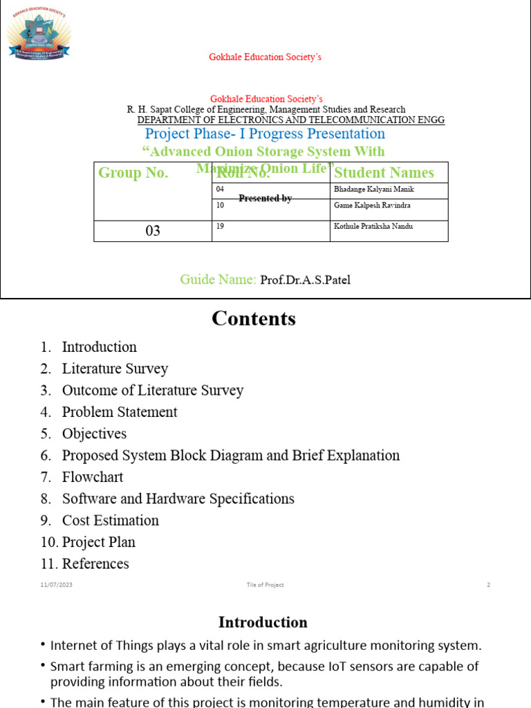 Advanced Onion Storage System Project | PDF | Internet Of Things | Onion