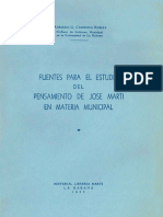 Carmona y Romay, Adriano G., Fuentes para El Estudios de José Martí y Municipio