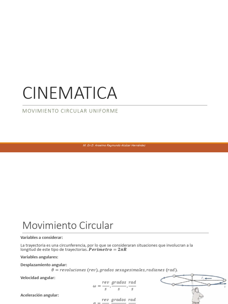 Movimiento Circular Uniforme | PDF | Tasas temporales | Rotación
