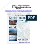 Investigations in Environmental Geology 3rd Edition Foley Solutions Manual