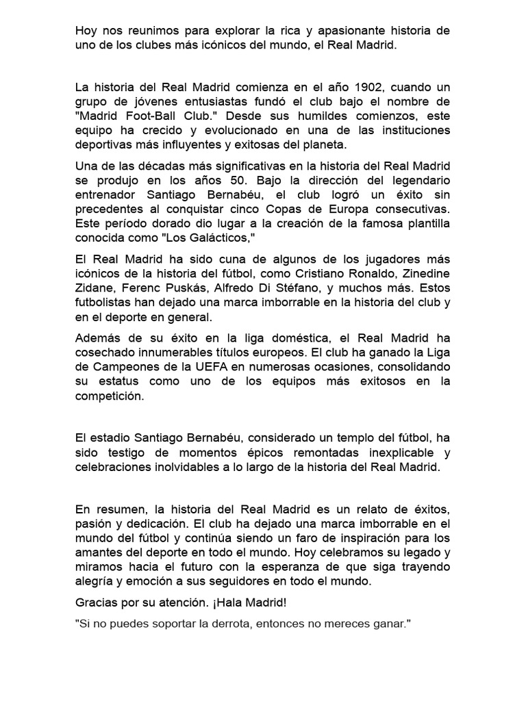 Hoy nos reunimos para explorar la rica y apasionante historia de uno de