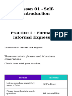 Business Basic 01 - Self-Introduction