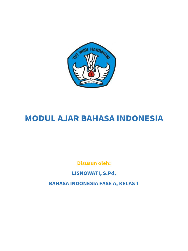 Modul Ajar Bahasa Indonesia Kelas 1 | PDF | Karier & Perkembangan