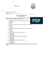 Prueba Escrita de 1er Año Primera Forma