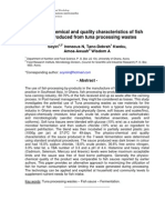 Physico-Chemical and Quality Characteristics of Fish Sauce Produced From Tuna Processing Wastes